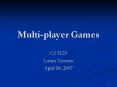 Multiplayer Games PowerPoint PPT Presentation