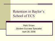 Retention in Baylors School of ECS