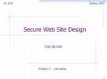 Secure Web Site Design PowerPoint PPT Presentation