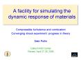 A facility for simulating the dynamic response of materials PowerPoint PPT Presentation