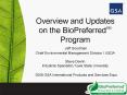 Overview and Updates on the BioPreferredSM Program Jeff Goodman Chief Environmental Management Divis PowerPoint PPT Presentation