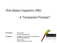 Risk Based Inspection (RBI)               - A Transparent Process?