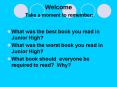 Welcome Take a moment to remember: PowerPoint PPT Presentation
