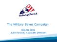 The Military Saves Campaign PowerPoint PPT Presentation