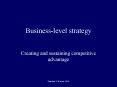 Business-level strategy PowerPoint PPT Presentation