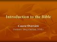Introduction to the Bible PowerPoint PPT Presentation