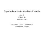Bayesian Learning for Conditional Models