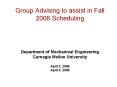 Group Advising to assist in Fall 2008 Scheduling PowerPoint PPT Presentation
