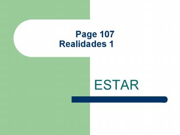 Page 107 Realidades 1