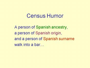 Census Humor