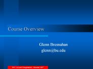 Course Overview