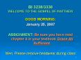 BI 32383338 WELCOME TO THE GOSPEL OF MATTHEW PowerPoint PPT Presentation