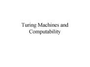 Turing Machines and Computability