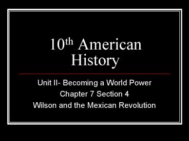10th American History