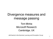 Divergence measures and message passing