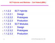 SCT Hybrids and Modules Carl HaberLBNL