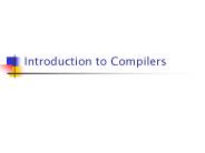 Introduction to Compilers
