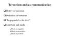 Terrorism andas communication PowerPoint PPT Presentation