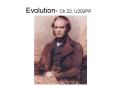Evolution Ch 22, U202PP PowerPoint PPT Presentation