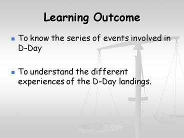 Learning Outcome