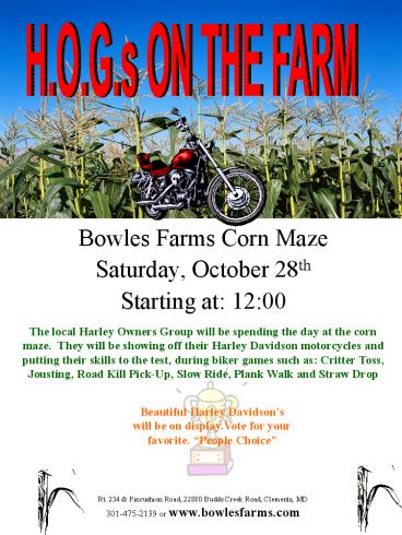 Bowles Farms Corn Maze