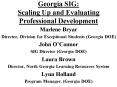 Georgia SIG: Scaling Up and Evaluating Professional Development PowerPoint PPT Presentation