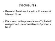 Disclosures