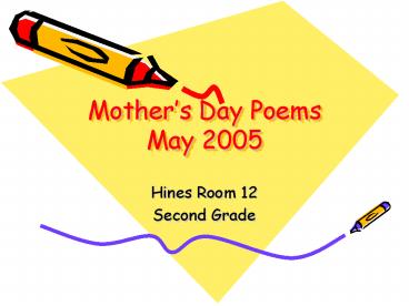 Mothers Day Poems May 2005