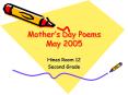 Mothers Day Poems May 2005 PowerPoint PPT Presentation