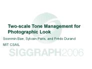 Two-scale Tone Management for Photographic Look