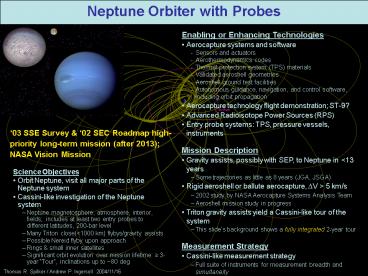 Neptune Orbiter with Probes