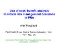 Use of cost: benefit analysis to inform risk management decisions in PRA PowerPoint PPT Presentation