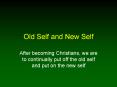 Old Self and New Self PowerPoint PPT Presentation