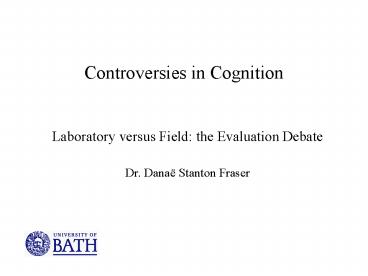 Controversies in Cognition