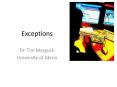 Exceptions PowerPoint PPT Presentation