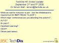 TechDis HE Online Update September 2nd and 5th 2008 Dr Simon Ball simontechdis.ac.uk PowerPoint PPT Presentation
