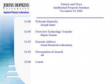 11:00Welcome Remarks