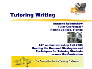 Tutoring Writing