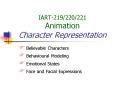 IART219220221 Animation Character Representation PowerPoint PPT Presentation