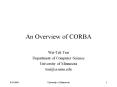 An Overview of CORBA PowerPoint PPT Presentation