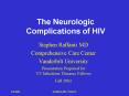 The Neurologic Complications of HIV PowerPoint PPT Presentation