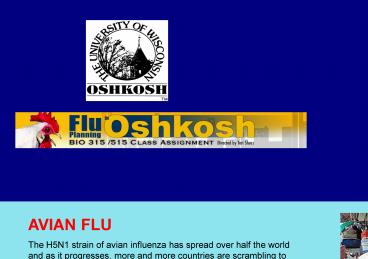 Influenza Preparedness Plan for Oshkosh, WI