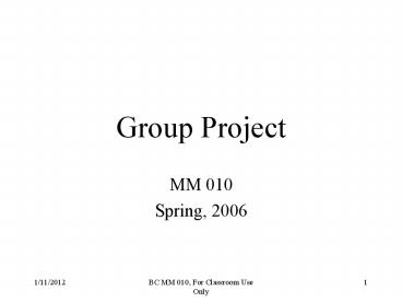Group Project