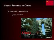 Social Security in China