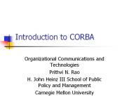Introduction to CORBA