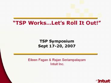 TSP Stakeholder Meeting
