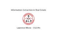 Information Extraction in Real Estate