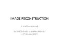 IMAGE RECONSTRUCTION PowerPoint PPT Presentation