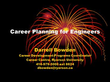 Career Planning for Engineers