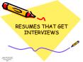 RESUMES THAT GET INTERVIEWS PowerPoint PPT Presentation